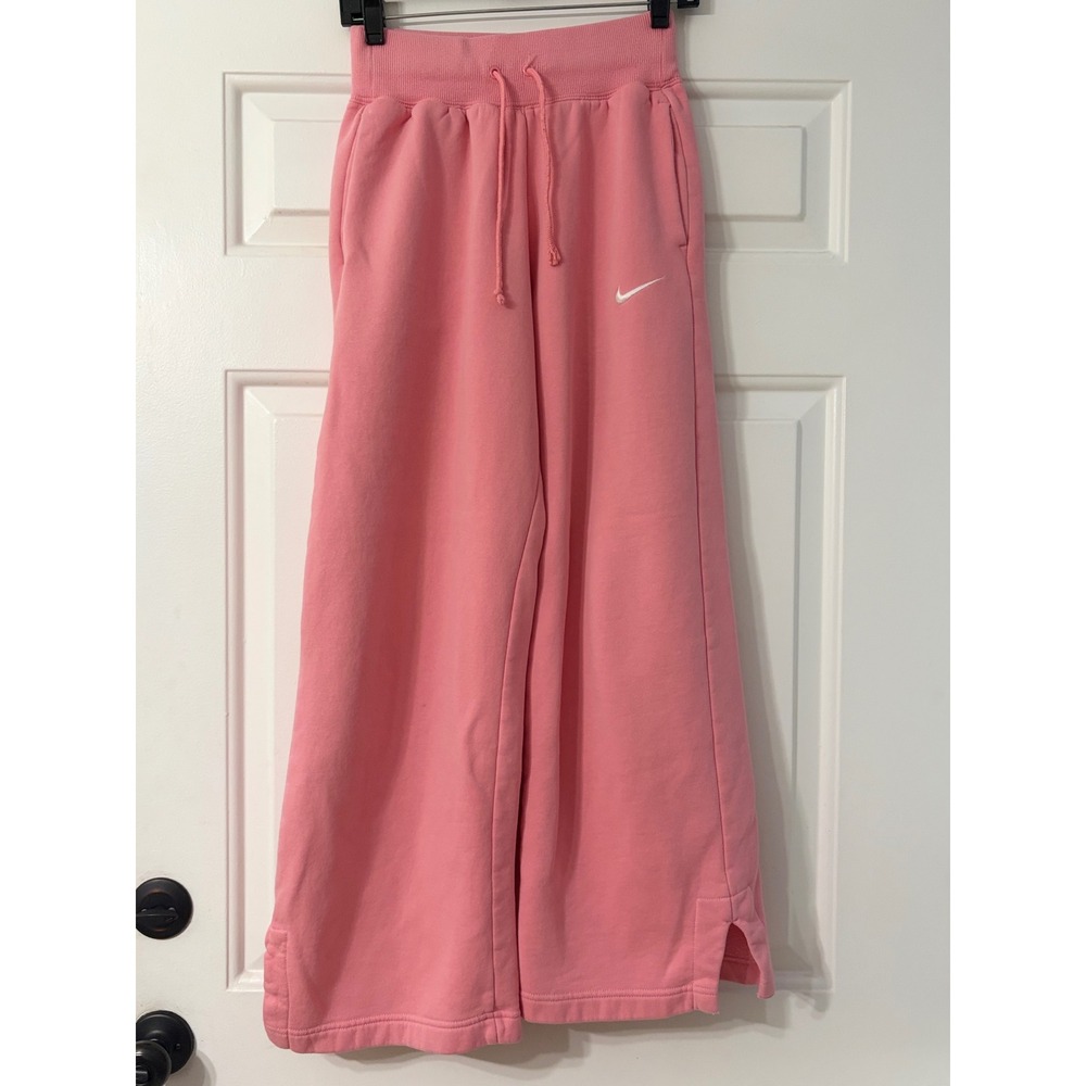 Nike | Wide Leg Fleece Sweatpants | XS || Pink|
